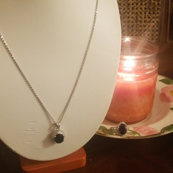 Jewelry - Rare Avon 925 RJ necklace AND size 11 ring PM 592A